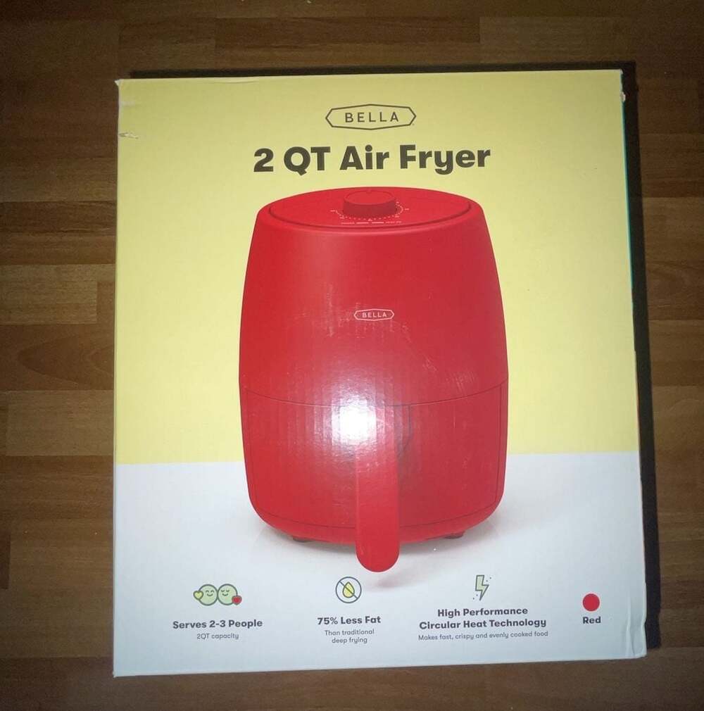 BELLA 2 Quart Air Fryer in Red